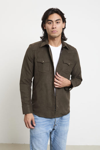 2026 Camicia verde alcantara - 2