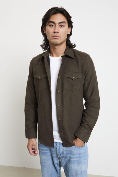 2026 Camicia verde alcantara