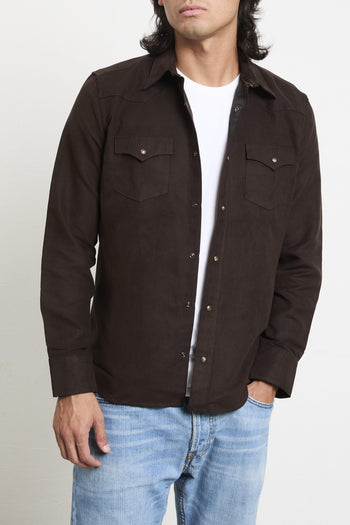 2027 Camicia marrone alcantara - 5