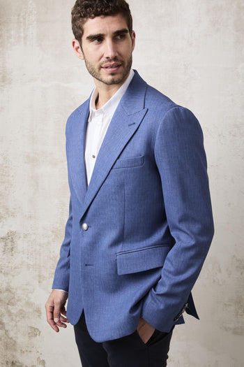 1638 Giacca Spinata azzurra - 2