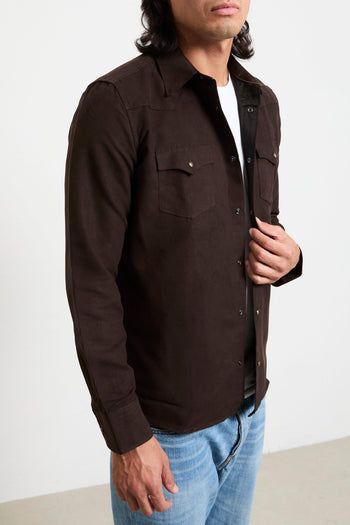 2027 Camicia marrone alcantara - 6