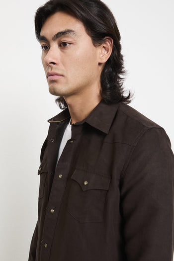 2027 Camicia marrone alcantara - 7