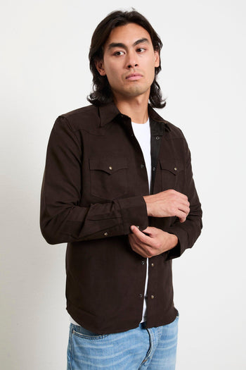 2027 Camicia marrone alcantara - 4