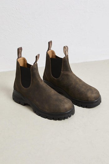 2751 Stivaletto marrone carrarmato scamosciato - 3