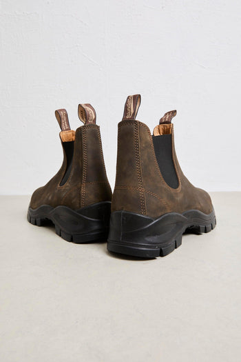 2751 Stivaletto marrone carrarmato scamosciato - 6