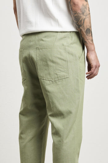 3091 Pantalone Dylan in lino verde - 6