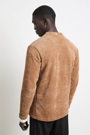 2537 Maglia ciniglia doppia caramello - 4