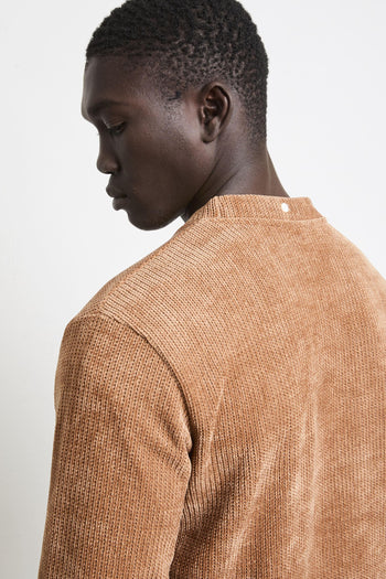 2537 Maglia ciniglia doppia caramello - 5