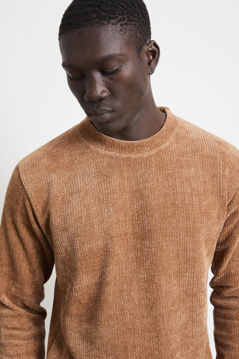 2537 Maglia ciniglia doppia caramello - 7