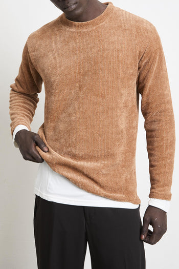 2537 Maglia ciniglia doppia caramello - 8