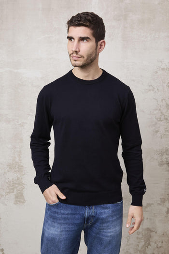 1352 Maglia girocollo blu - 3