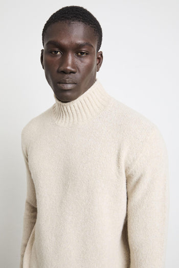 2233 Maglione beige collo a vulcano - 4