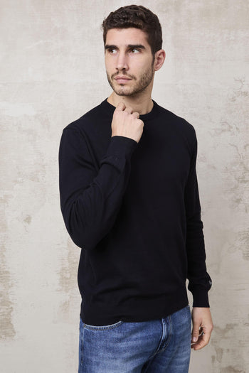 1352 Maglia girocollo blu - 2