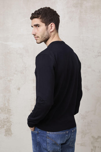 1352 Maglia girocollo blu - 4