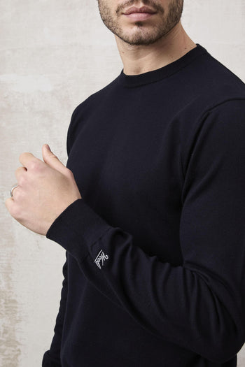 1352 Maglia girocollo blu - 5