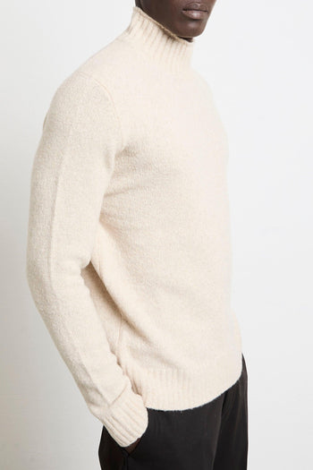 2233 Maglione beige collo a vulcano - 3