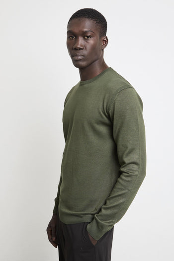 2816 Maglia verde girocollo - 5