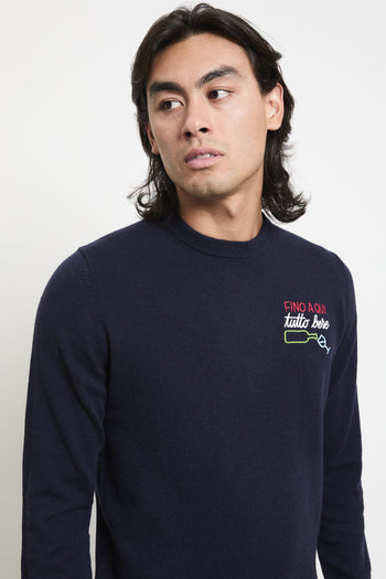 2714 Maglia blu "Fino a qui tutto bere" - 3