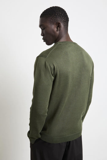 2816 Maglia verde girocollo - 7