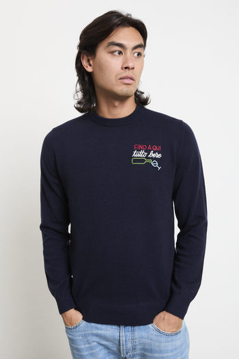 2714 Maglia blu "Fino a qui tutto bere" - 2