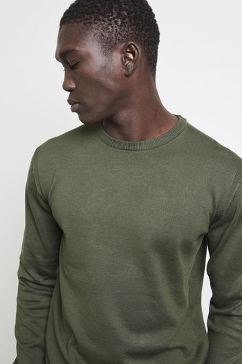 2816 Maglia verde girocollo - 4