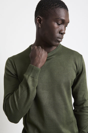 2816 Maglia verde girocollo - 6