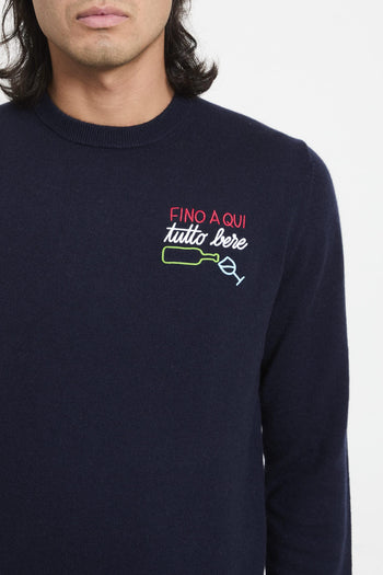 2714 Maglia blu "Fino a qui tutto bere" - 5