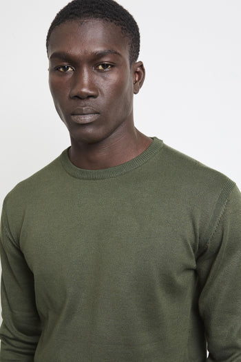 2816 Maglia verde girocollo - 2