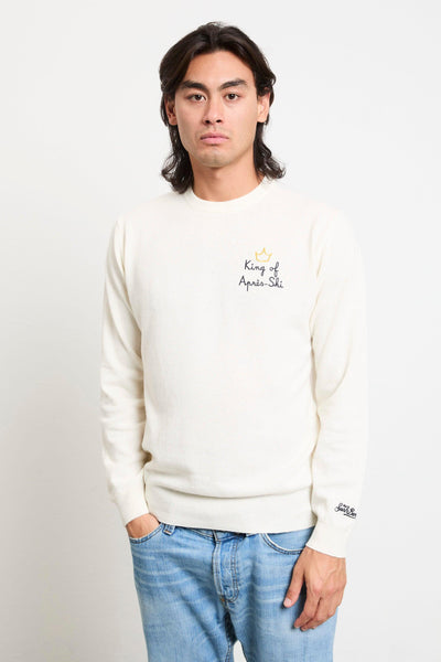 2707 Maglia panna "King of Après-Ski"