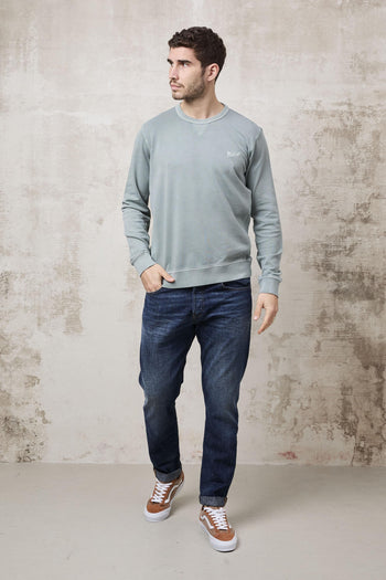 1360 Felpa Garment Dyed verde - 2