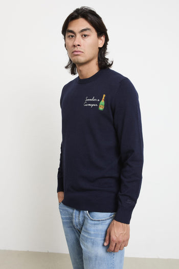 2701 Maglia blu "Sommelier a Courmayeur" - 5