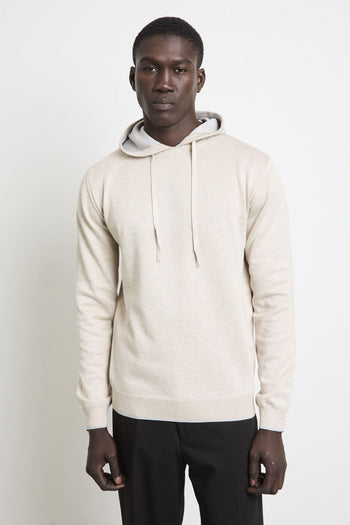 2811 Maglia beige cappuccio - 2