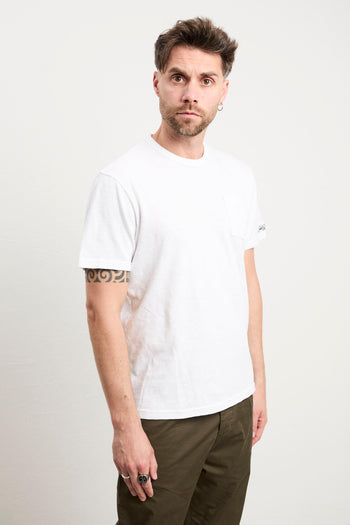 3527 T-shirt bianca con taschino - 3