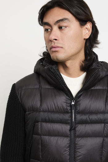 2081 Giubbotto nero piumino e lana - 11