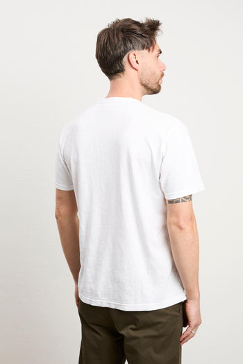 3527 T-shirt bianca con taschino - 5
