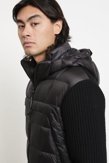 2081 Giubbotto nero piumino e lana - 7