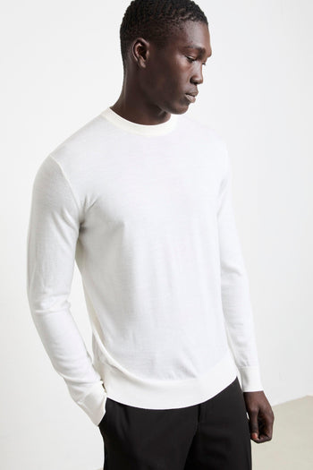 2471 Maglia girocollo panna - 2