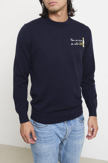 2703 Maglia blu "Non si vive di solo gin" - 4