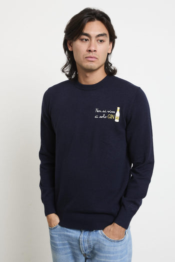 2703 Maglia blu "Non si vive di solo gin" - 5