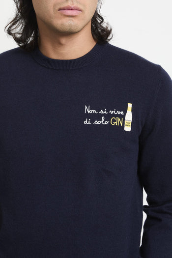 2703 Maglia blu "Non si vive di solo gin" - 2