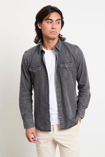 2033 Camicia denim grigio - 2