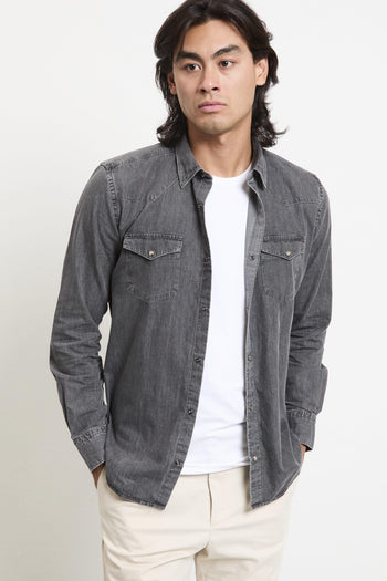 2033 Camicia denim grigio - 3