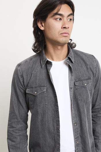 2033 Camicia denim grigio - 8