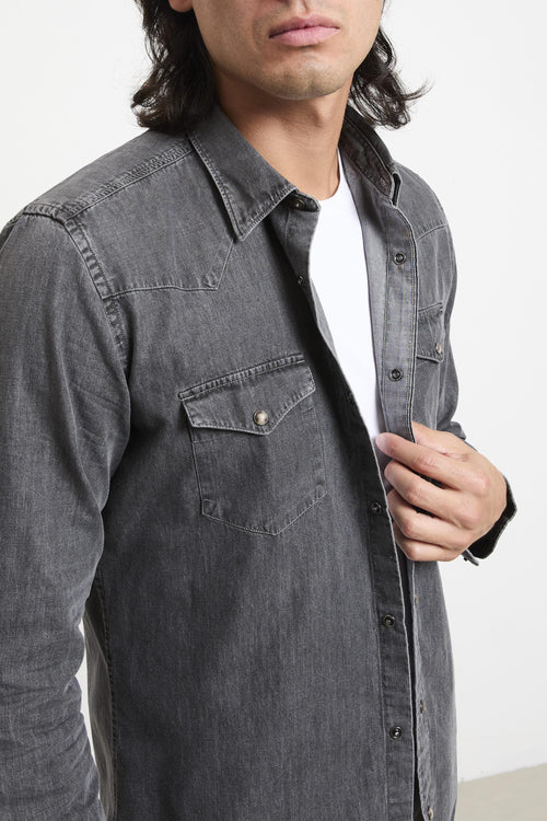 2033 Camicia denim grigio