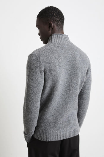 2232 Maglione grigio collo a vulcano - 5