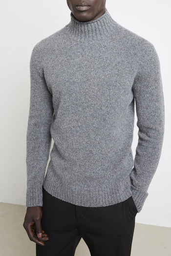 2232 Maglione grigio collo a vulcano - 3