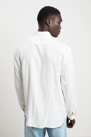 3425 Camicia in viscosa a maniche lunghe panna - 7