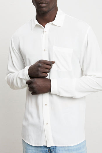 3425 Camicia in viscosa a maniche lunghe panna - 4