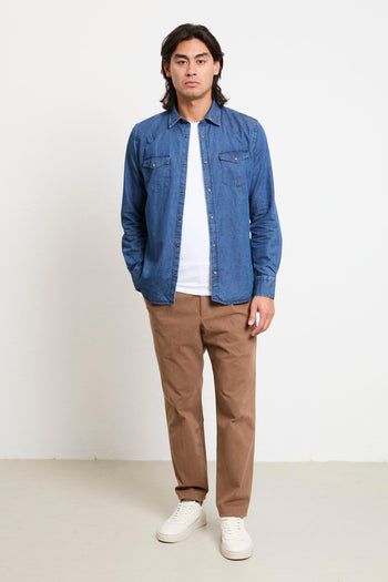 2034 Camicia denim blu - 5