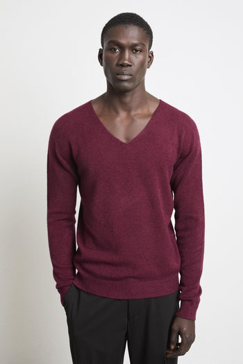 2551 Maglia V burgundy - 2